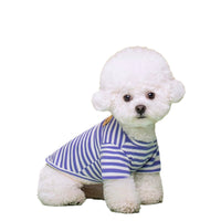 HKM-9454269 Breathable Cotton T-Shirt for Pets in Blue, Pink, Green, Purple, and Yellow - Sizes S to 2XL