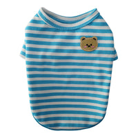 HKM-9454269 Breathable Cotton T-Shirt for Pets in Blue, Pink, Green, Purple, and Yellow - Sizes S to 2XL