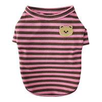 HKM-9454269 Breathable Cotton T-Shirt for Pets in Blue, Pink, Green, Purple, and Yellow - Sizes S to 2XL