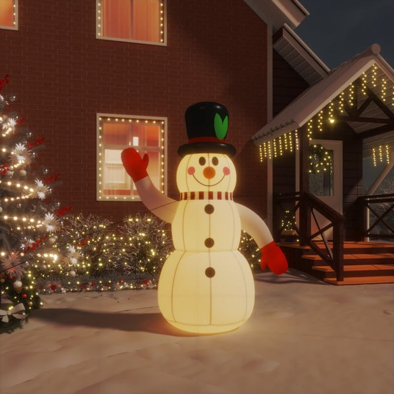 HKM-945427 Multicolor Inflatable Snowman Decoration with LED Lights - 120 cm