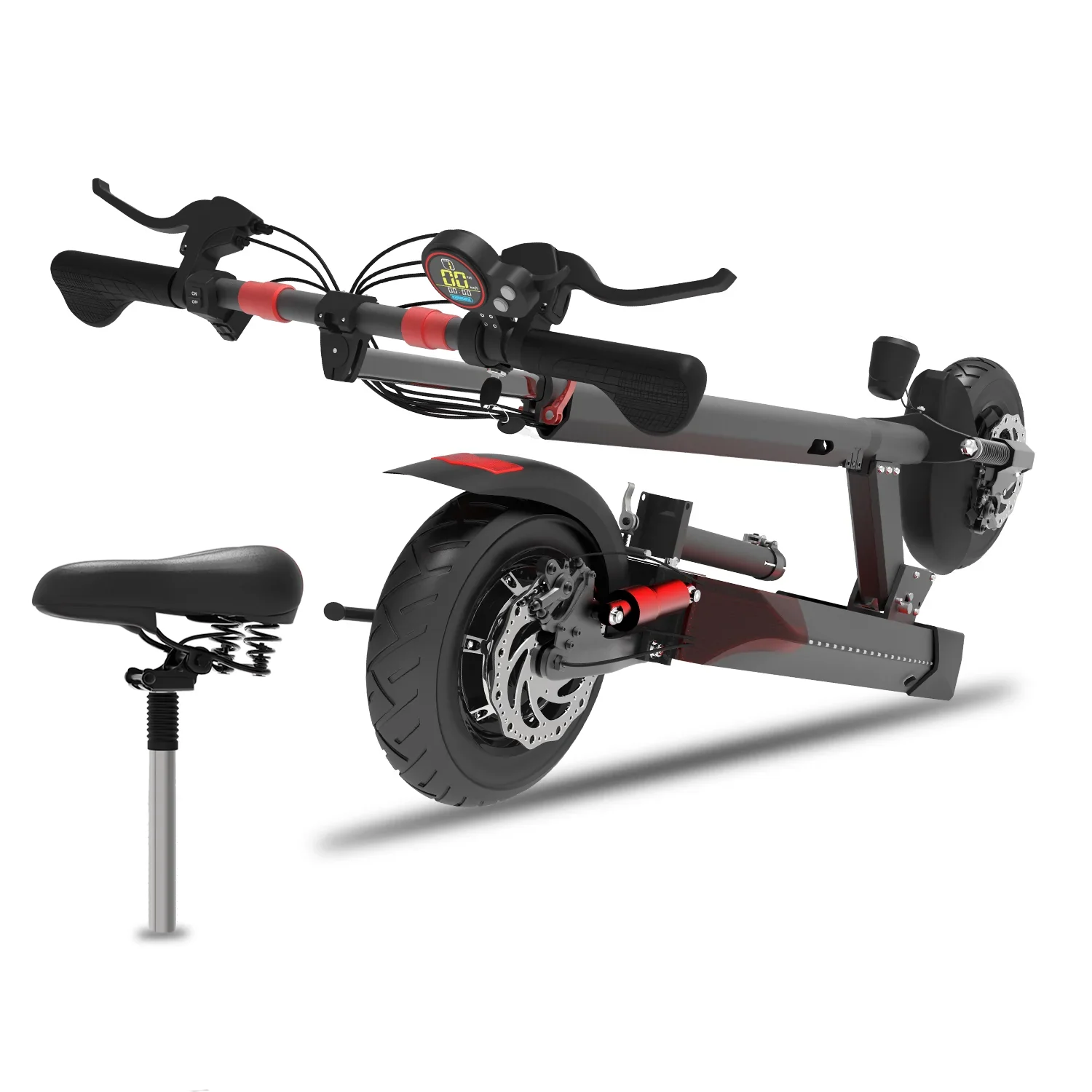HKM-945491 Electric Kick Scooter, 1200W Motor, 60km Range, 55km/h Speed, Full Suspension, Waterproof, Foldable Design