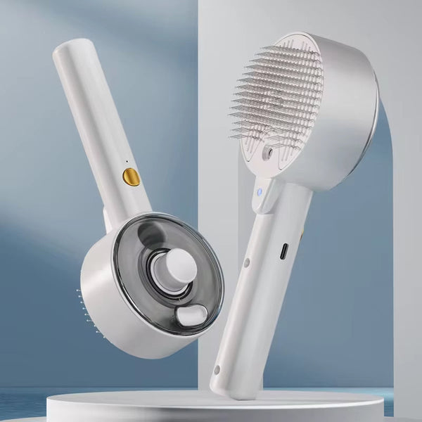HKM-9455293 Electric Pet Grooming Brush with Steam Massage and Shedding Sprayer Tool