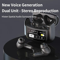 HKM-945619 Wireless Earbuds with ANC, LED Battery Indicator, Sports Microphone, Compatible with Mobile Devices, In-Ear Style