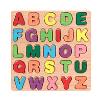 HKM-945619 Wooden Educational Puzzle - Hand Grasp Number & Letter Blocks for Early Learning