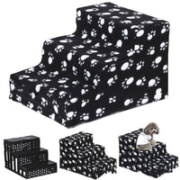 HKM-9457853 Pet Climbing Ladder Steps for Dogs and Cats - Plastic Stairs with Plush Cover, 70 lbs Capacity