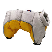 HKM-9459133 Waterproof Cotton Padded Camouflage Dog Jacket for Cold Weather - Four-Legged Design, Sizes 10 to 26