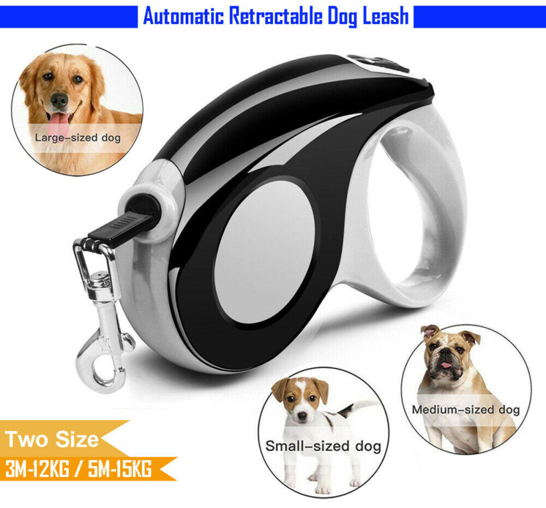 HKM-9459261 Automatic Telescopic Pet Traction Rope - 3m & 5m Options, Durable ABS Material