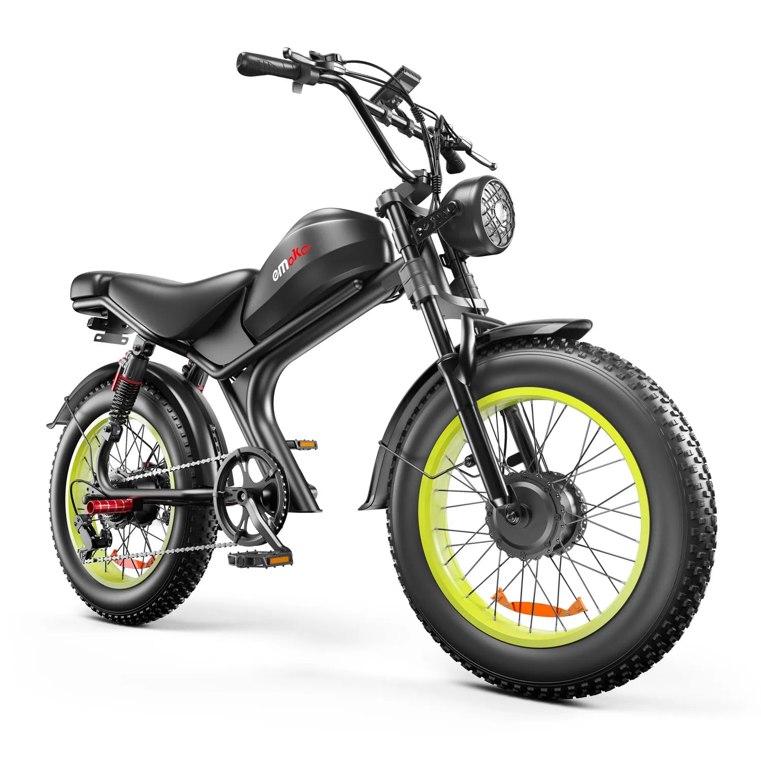 HKM-945939 20 Inch Dual Motor Electric Bike with Fat Tires, 7 Speed, Hydraulic Disc Brakes, All Terrain, 1000W Motor, Long Range