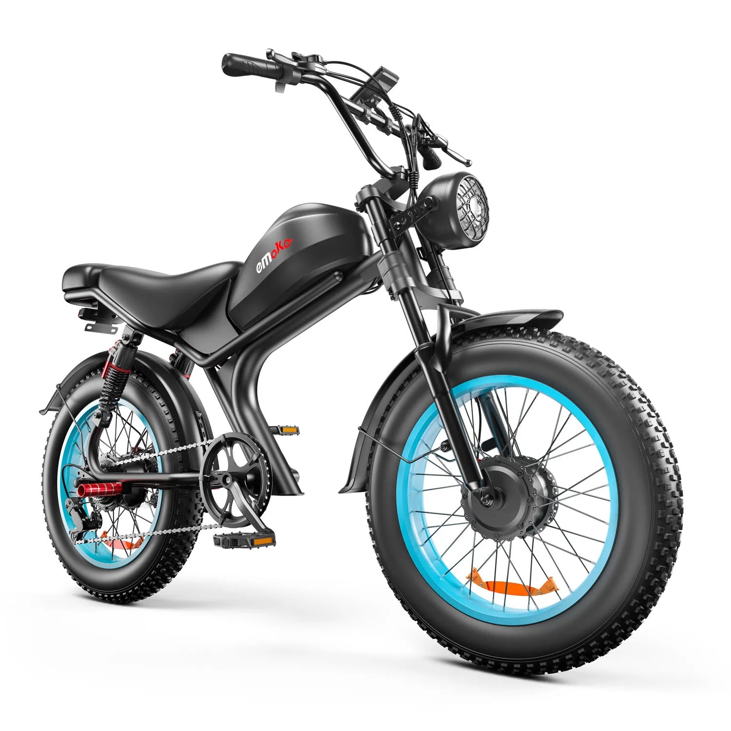 HKM-945939 20 Inch Dual Motor Electric Bike with Fat Tires, 7 Speed, Hydraulic Disc Brakes, All Terrain, 1000W Motor, Long Range