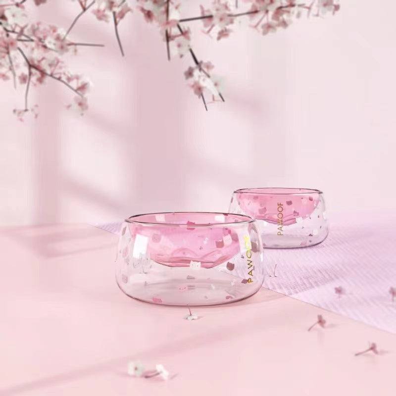 HKM-9459645 Medium Cat's Claw Glass Bowl with Optional Cushion - Stylish Pet Accessory