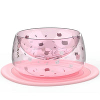 HKM-9459645 Medium Cat's Claw Glass Bowl with Optional Cushion - Stylish Pet Accessory