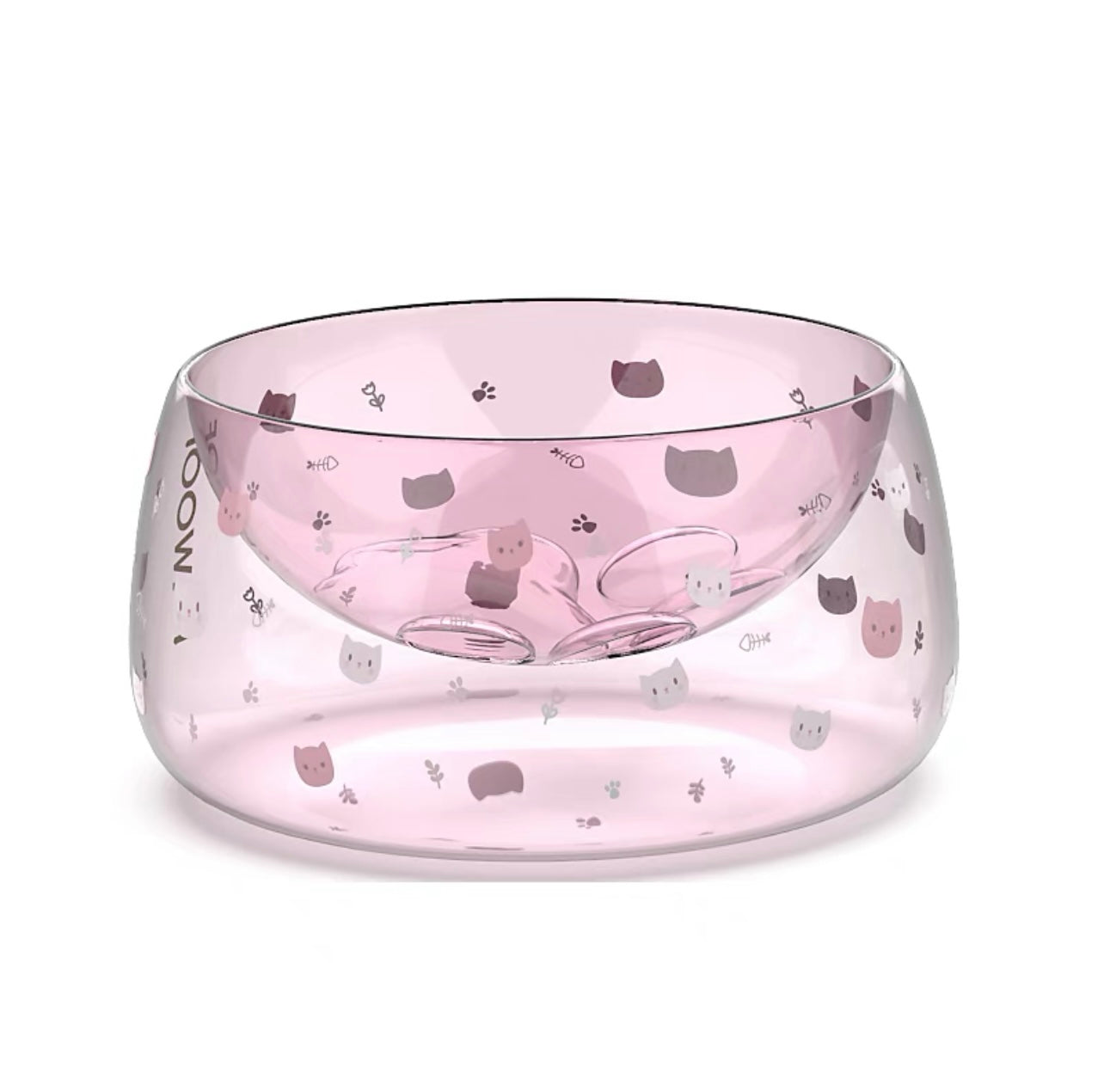 HKM-9459645 Medium Cat's Claw Glass Bowl with Optional Cushion - Stylish Pet Accessory