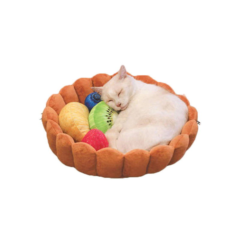 HKM-9461309 Plush Cake Roll Cat's Nest for Home Leisure and Bedroom Comfort