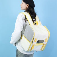 HKM-9461693 Breathable Portable Folding Cat Backpack - Nylon Pet Bag for Cats Up to 6.5kg