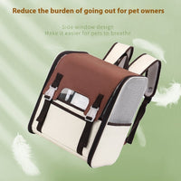 HKM-9461693 Breathable Portable Folding Cat Backpack - Nylon Pet Bag for Cats Up to 6.5kg