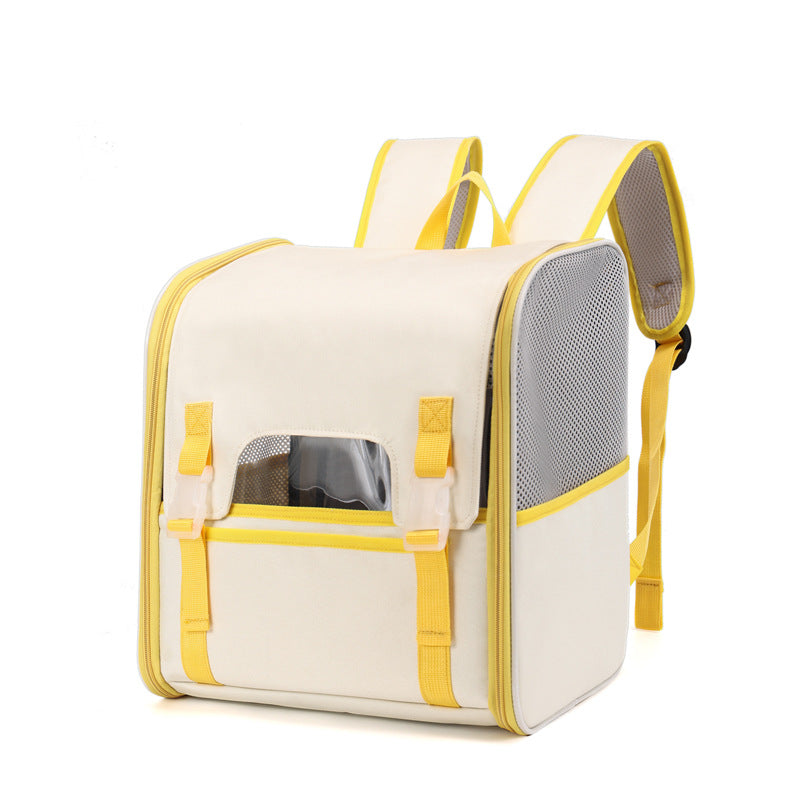HKM-9461693 Breathable Portable Folding Cat Backpack - Nylon Pet Bag for Cats Up to 6.5kg