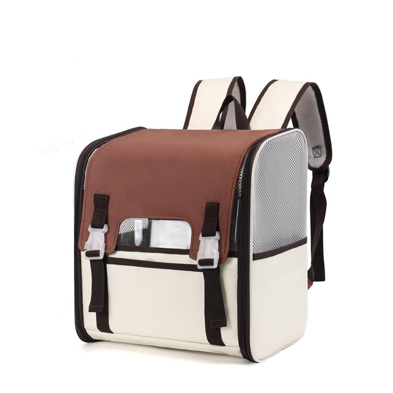 HKM-9461693 Breathable Portable Folding Cat Backpack - Nylon Pet Bag for Cats Up to 6.5kg