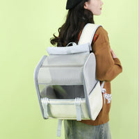 HKM-9461693 Breathable Portable Folding Cat Backpack - Nylon Pet Bag for Cats Up to 6.5kg
