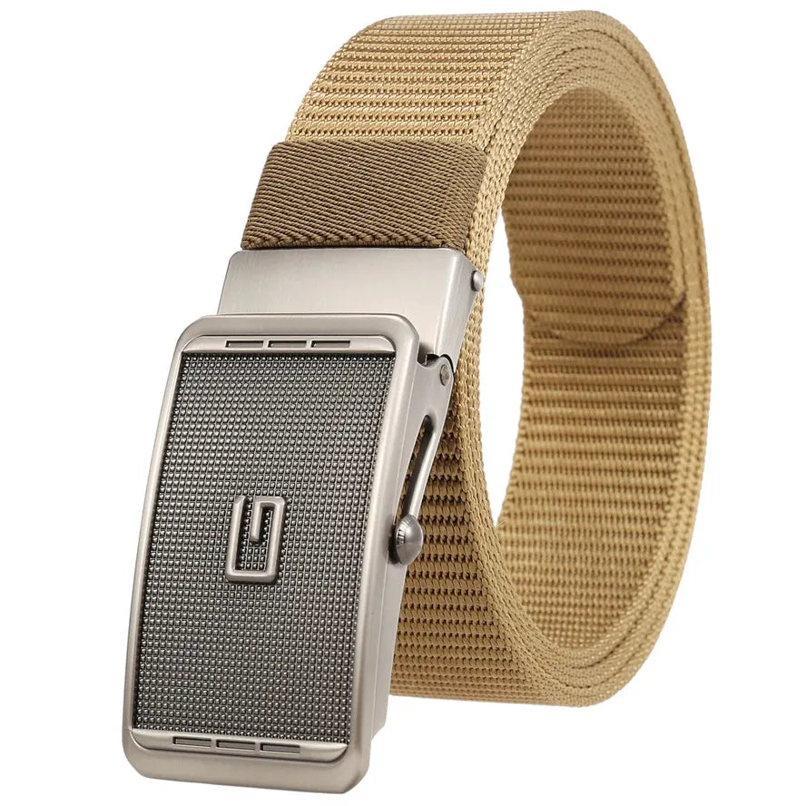 HKM-946323 Men's Nylon Braided Formal Belt - Durable and Stylish Accessory