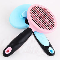 HKM-946323 Stainless Steel Needle Massage Grooming Comb with Anti-Slip Handle for Dogs and Cats