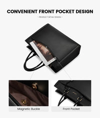 HKM-946323 Stylish Laptop Tote Bag for Women - Leather Tote with Dedicated Laptop Compartment