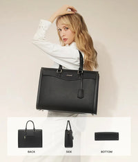 HKM-946323 Stylish Laptop Tote Bag for Women - Leather Tote with Dedicated Laptop Compartment