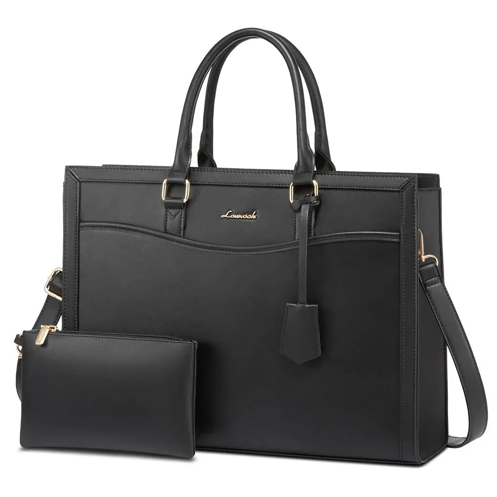 HKM-946323 Stylish Laptop Tote Bag for Women - Leather Tote with Dedicated Laptop Compartment