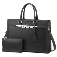 HKM-946323 Stylish Laptop Tote Bag for Women - Leather Tote with Dedicated Laptop Compartment