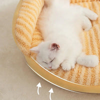 HKM-9463485 Cozy Plush Pet Bed for Cats and Dogs - Soft, Warm, Washable Winter Sleeping Pad