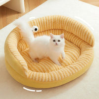 HKM-9463485 Cozy Plush Pet Bed for Cats and Dogs - Soft, Warm, Washable Winter Sleeping Pad