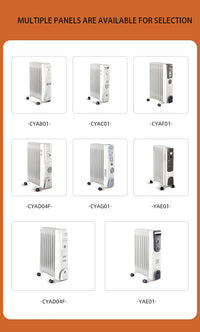 HKM-946387 Electric Oil Filled Radiator Heater with 9/11/13 Fins, 2000W Fast Heating and Adjustable Thermostat for Large Rooms