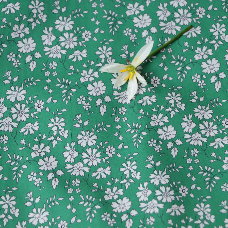 HKM-946451 Capel Long Velvet Cotton Fabric in Grass Green - 0.5m, 100% Pure Cotton, 145cm Width