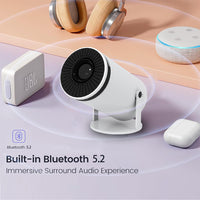 HKM-946451 Portable Mini 4K HD Projector with Bluetooth for Home Theater and Outdoor Use