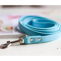 HKM-9465021 Leather Pet Leash and Collar Set - Small and Medium Sizes Available
