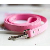 HKM-9465021 Leather Pet Leash and Collar Set - Small and Medium Sizes Available