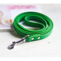 HKM-9465021 Leather Pet Leash and Collar Set - Small and Medium Sizes Available