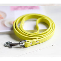 HKM-9465021 Leather Pet Leash and Collar Set - Small and Medium Sizes Available