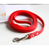 HKM-9465021 Leather Pet Leash and Collar Set - Small and Medium Sizes Available