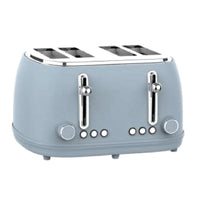 HKM-946515 2-Slice Toaster with Time Watch LED Display and Auto Power Cut Off, Removable Crumb Tray, Black
