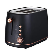 HKM-946515 2-Slice Toaster with Time Watch LED Display and Auto Power Cut Off, Removable Crumb Tray, Black