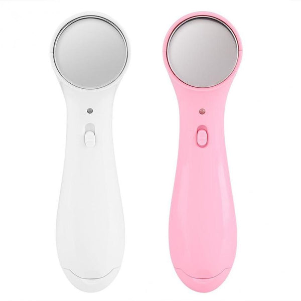 HKM-946515 Ultrasonic Facial Massager for Skin Tightening, Anti-Aging and Pore Cleansing, White/Pink