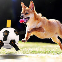 HKM-9466045 Multifunctional TPU Dog Training Ball with Rope – 17CM Outdoor Play Toy