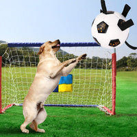 HKM-9466045 Multifunctional TPU Dog Training Ball with Rope – 17CM Outdoor Play Toy