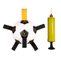 HKM-9466045 Multifunctional TPU Dog Training Ball with Rope – 17CM Outdoor Play Toy