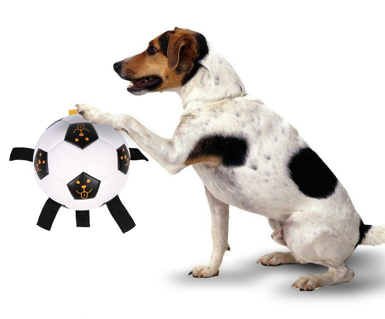 HKM-9466045 Multifunctional TPU Dog Training Ball with Rope – 17CM Outdoor Play Toy