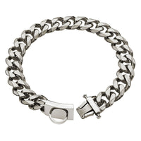 HKM-9467197 Durable Stainless Steel Dog Collar for Medium and Large Breeds - Anti-Bite Chain Design, Multiple Sizes Available