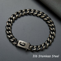HKM-9467197 Durable Stainless Steel Dog Collar for Medium and Large Breeds - Anti-Bite Chain Design, Multiple Sizes Available