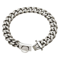 HKM-9467197 Durable Stainless Steel Dog Collar for Medium and Large Breeds - Anti-Bite Chain Design, Multiple Sizes Available