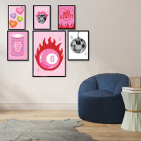 HKM-946771 Vintage 70s Style Y2K Mouth Illustration Art on Oil Canvas