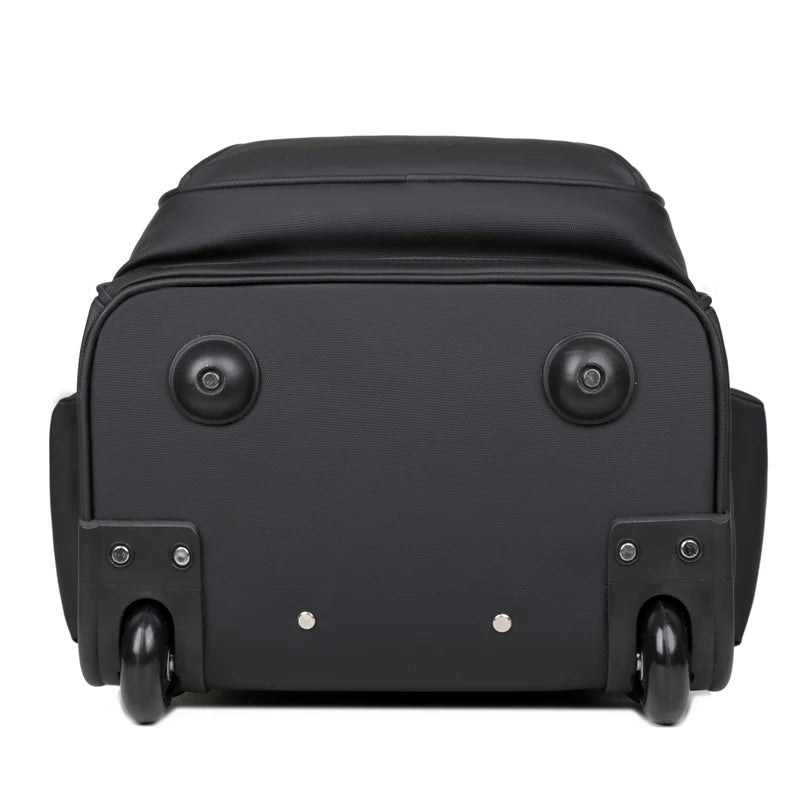 HKM-946835 High Capacity Casual Laptop Backpack with Pull Rod and Wheels for Outdoor Use
